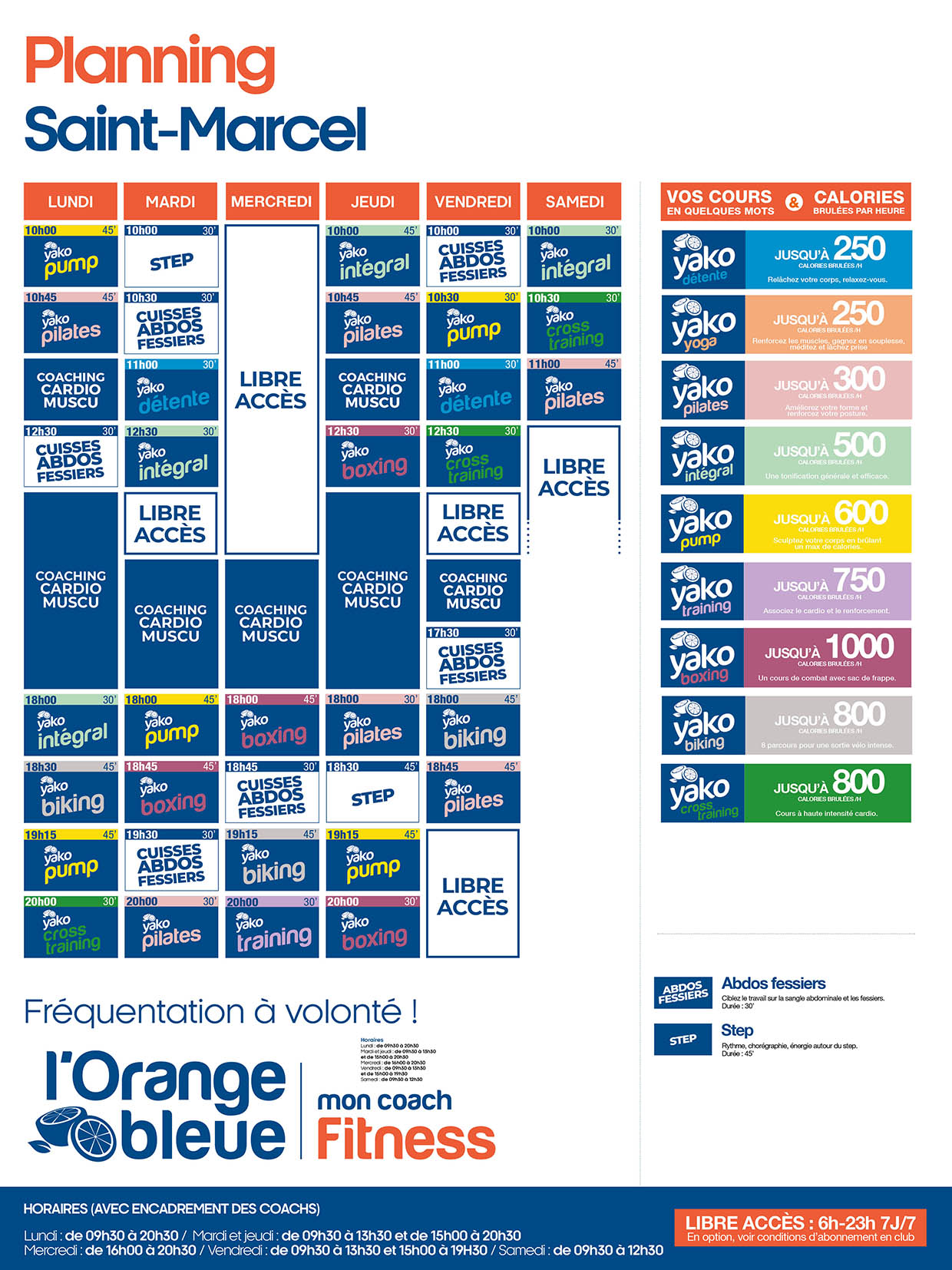 246 planning salle de sport saint marcel