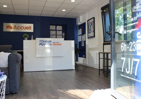 accueil salle de sport lorange bleue ernee