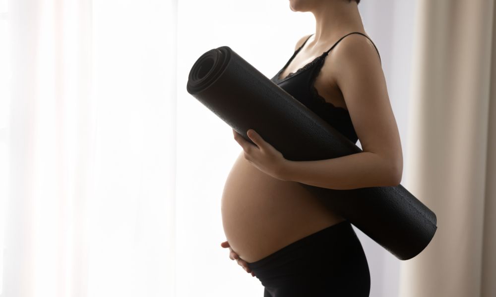 femme enceinte tapis