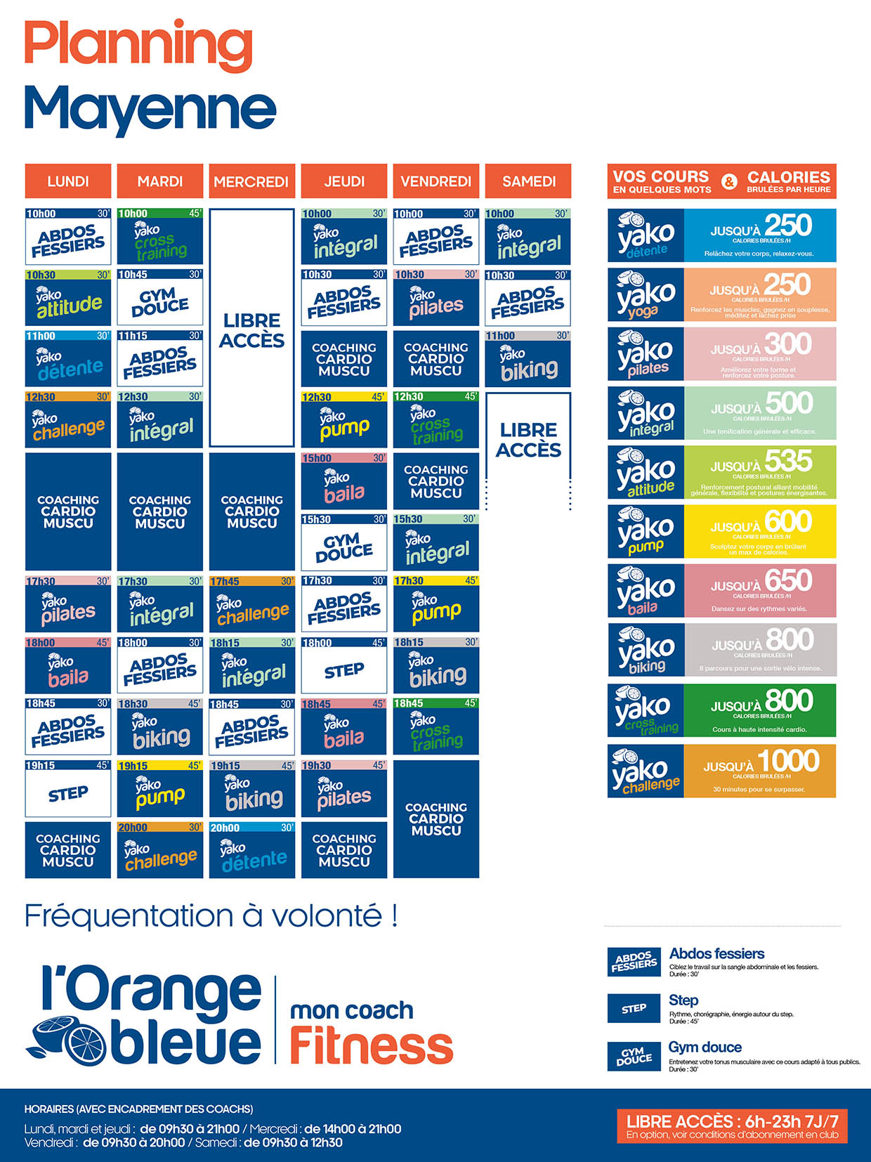 168 planning salle de sport mayenne